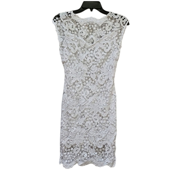 Poetry Dresses & Skirts - Poetry Floral Crocheted Lace Open Back White Dress 100% Polyester Sz S